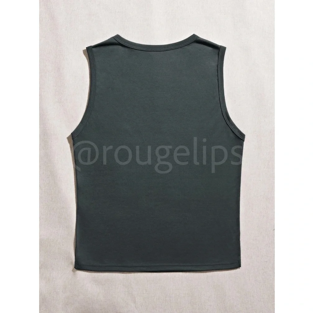 Boho Western Print Grey Tank Top Tee Shirt Muscle - Picture 2 of 7